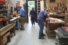 … as John and Ian work nearby in the Carriage Shed …