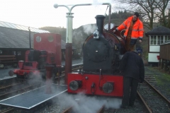 Meanwhile, Jack waters No. 7 as Trefor adjusts packing on the air pump ...