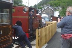 Back in Corris, it is back on the traverser ...