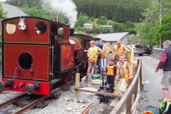 The Tracksiders are busy at work on Corris Station ...
