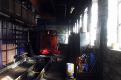 ... and the interior of the Engine Shed is far brighter (and warmer) now the trees have gone!