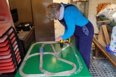 Kathy is dismantling the Brio table ready to…