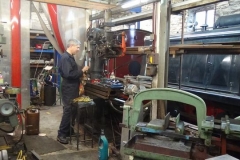 In the Engine Shed, Phil is giving the radial drill some tlc …