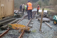 … which are soon laid out on pre-positioned sleepers.