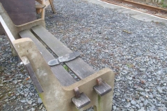 It will be more than a month before trains again carry passengers, so the sole occupant of the station bench will have a long wait!