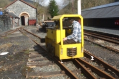Meanwhile outside, Tony is shunting waggons …
