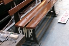 ... with Peter having largely completed the refurbishment of another of the platform benches.