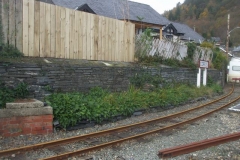 During the previous week, the Housing Association at last replaced the rotten fence panel above the station site.