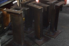 Elsewhere in the Engine Shed, roller stool supports for point rodding in Corris have been fabricated ...