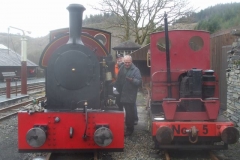 Saturday, 2.4.2022. Training Weekend. Trefor and Mike prepare No. 7 outside ...