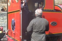 Saturday, 26.3.2022. Graham converses with Trefor while checking over No. 7 ...