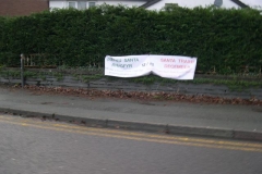 Friday, 4.12.15. Santa is coming! Advertising banner in Machynlleth, opposite the entrance to the Leisure Centre ...