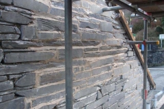 … and with warmer weather, a start made on pointing the gable end.