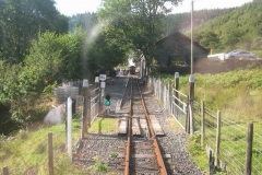 … and on the approach to Maespoeth, No. 7 has backed on to and is waiting with No. 22 …