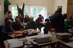 Saturday, 6.4.2019. Training Day for Operators in the Institute, Corris. Stevie seems to be happy the classroom day is over!