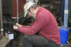 Saturday, 20.1.2024. With No. 7 laid up in the Engine Shed awaiting its cold boiler exam, Richard takes advantage by sorting the train communication system box ready for next season.