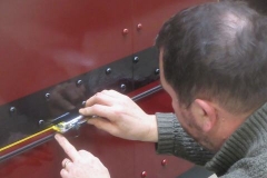 ... and it is interesting to witness the technique for applying the edge lining ...