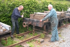 Outside, there is a familiar ring to it as Chris removes another RNAD waggon coupling for adaptation for the carriages.