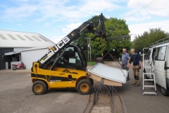 And to the reason for today's trip - The top half, including the roof of the cab has been delivered ready for fitting.