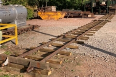 Wednesday, 21.9.22. An ominous sign at Alan Keef Limited as 2' 3" gauge track has been laid out across the yard...