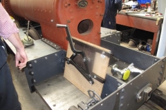 The firedoors are placed on the chassis awaiting fitting