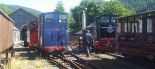 Sunday, 10.7.2022. There is an array of motive power on display outside the sheds at Maespoeth as No. 11 backs down to operate passenger trains today.